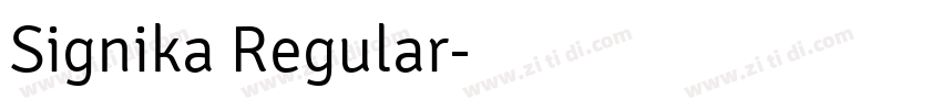 Signika Regular字体转换